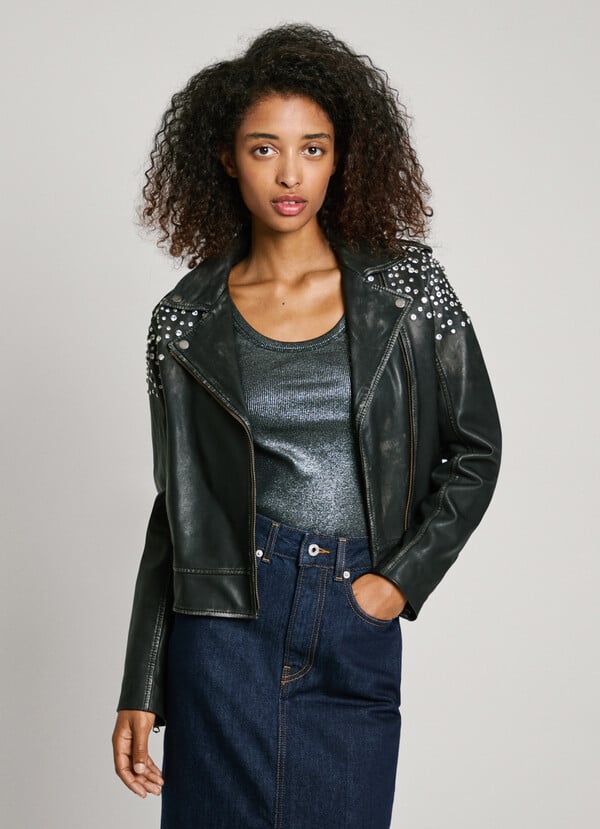 Pepe Jeans cazadora biker piel COMPRAR AHORA