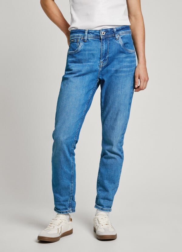 Pepe Jeans jeans fit relaxed y tiro alto - violet En oferta