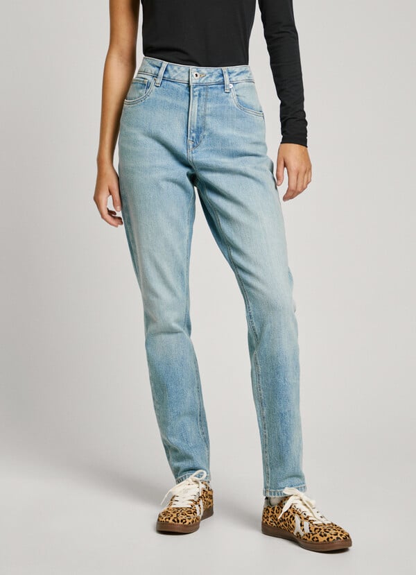 Pepe Jeans jeans fit taper y tiro alto - violet Ofertas especiales