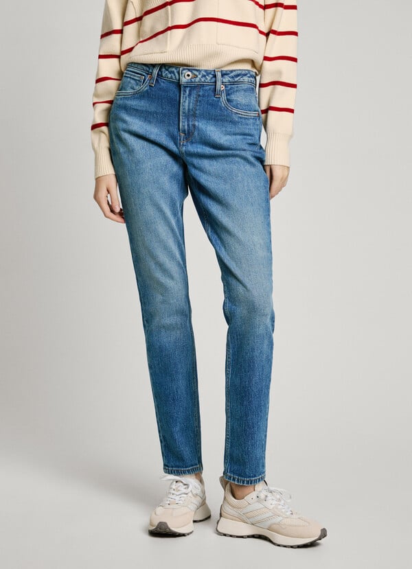 Pepe Jeans jeans fit taper y tiro alto - violet Rebajas de fin de temporada