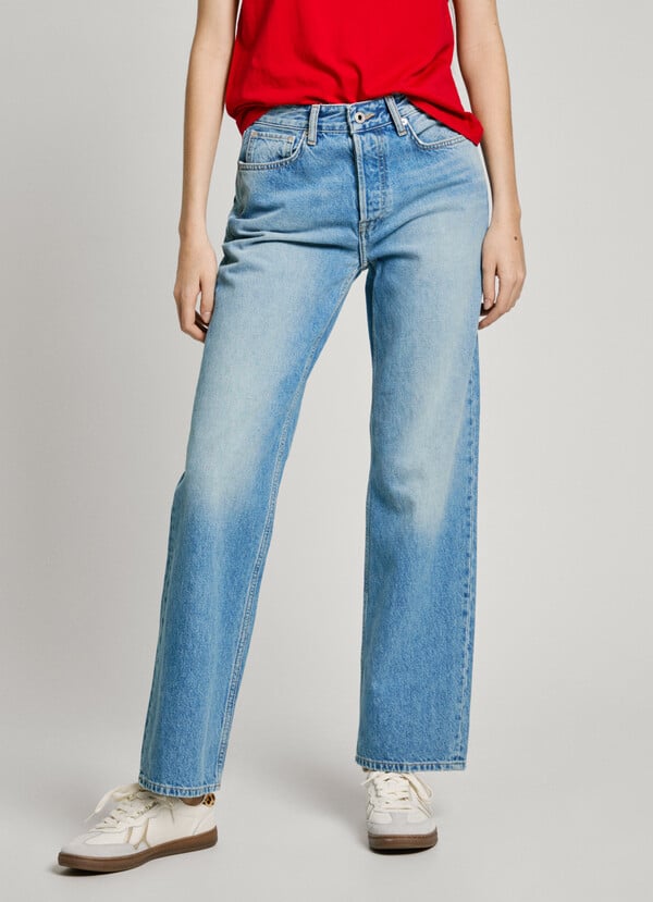 Pepe Jeans jeans fit recto y tiro alto - robyn Gran oferta