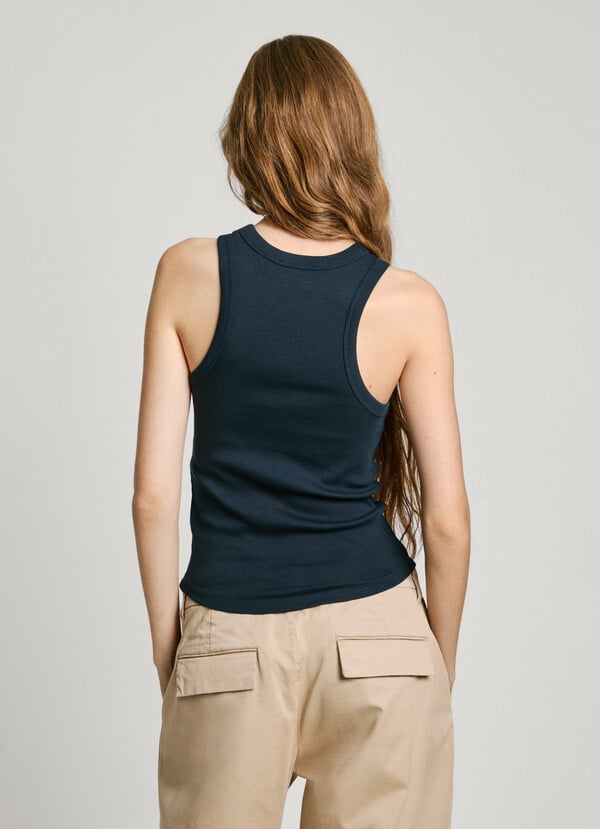 Pepe Jeans top canalé sin mangas Rebajas top