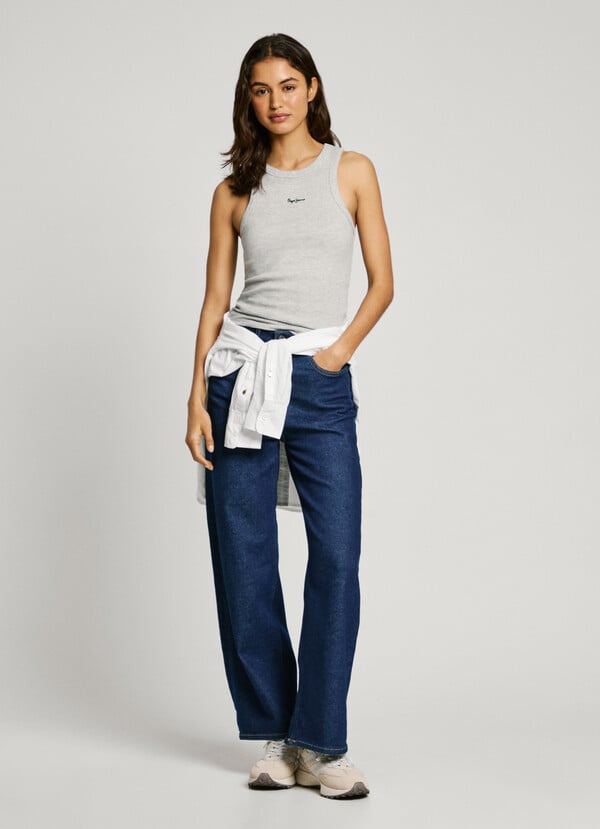 Pepe Jeans top canalé sin mangas Envío gratis