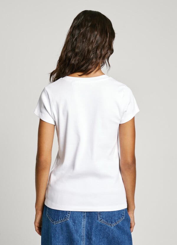 Pepe Jeans camiseta canalé logo estampado Envío gratis