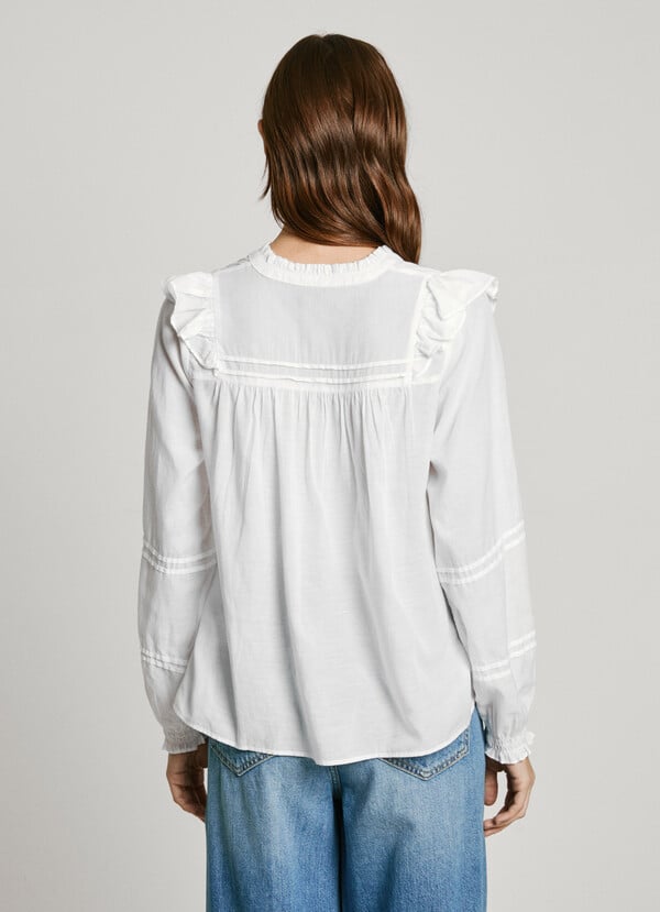 Pepe Jeans blusa fluida con volantes Promoción trimestral