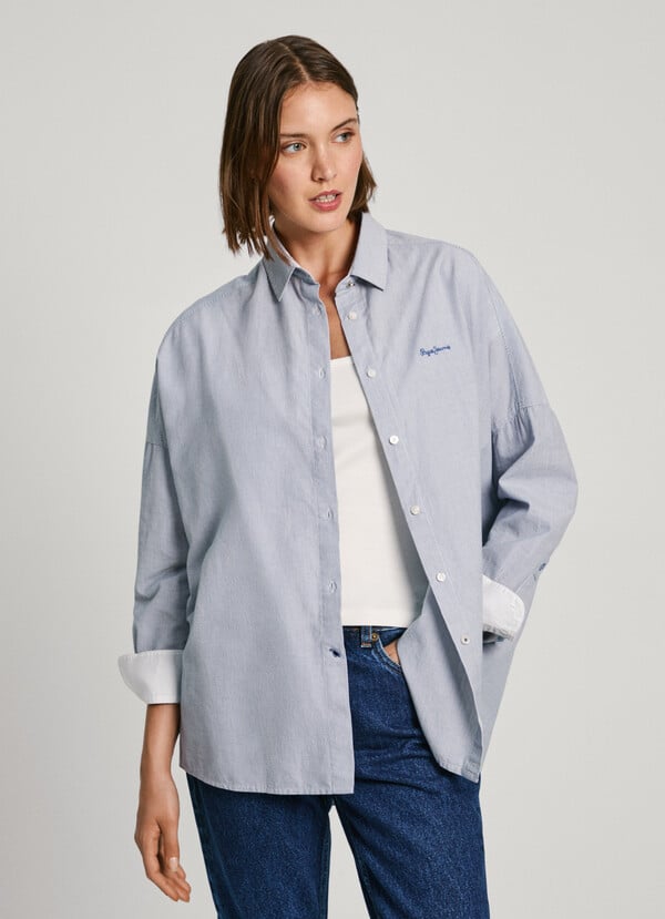 Pepe Jeans camisa rayas fit oversize Tienda de fábrica