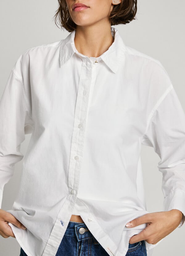 Pepe Jeans camisa popelín fit oversize En oferta