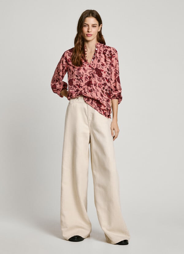 Pepe Jeans blusa de flores manga larga Outlet