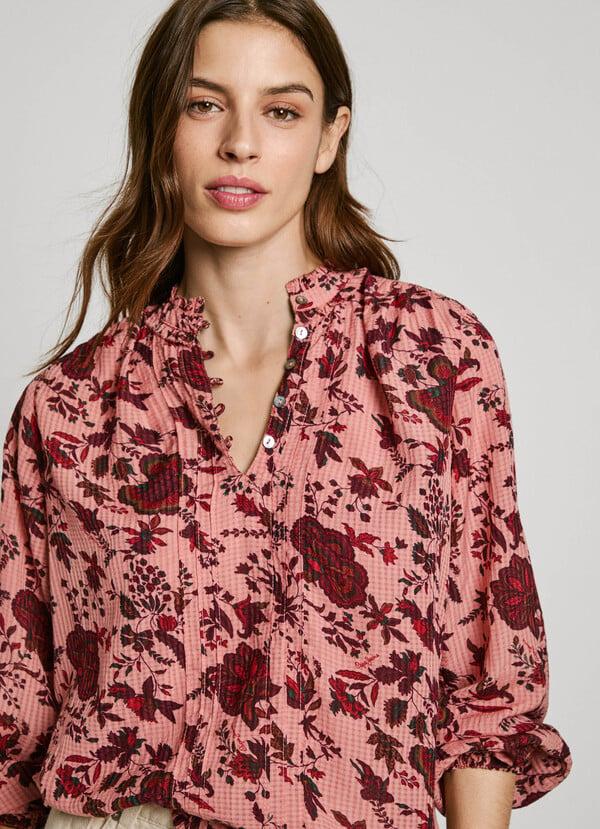Pepe Jeans blusa de flores manga larga Outlet