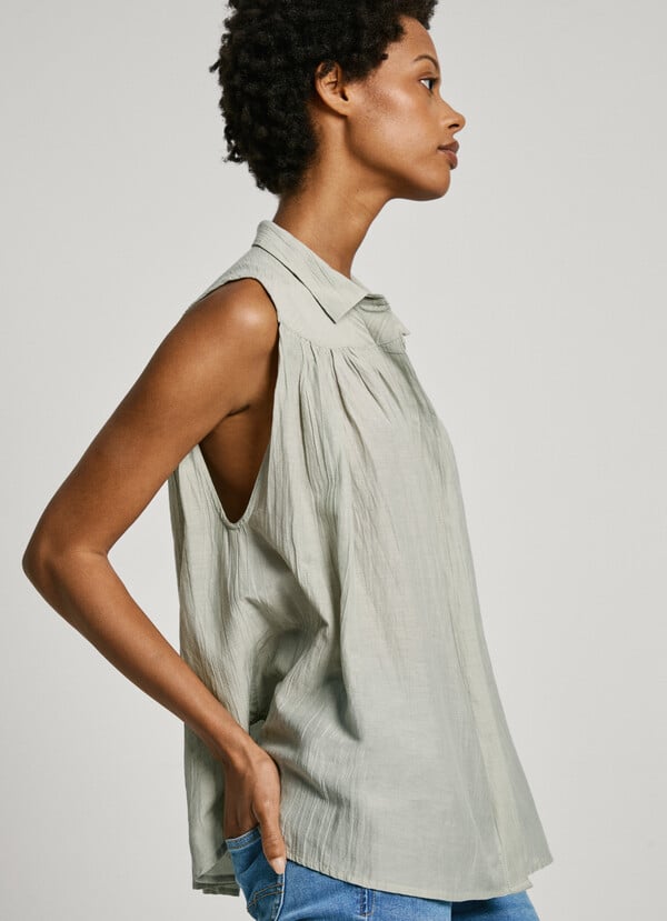 Pepe Jeans blusa fluida sin mangas Rebajas