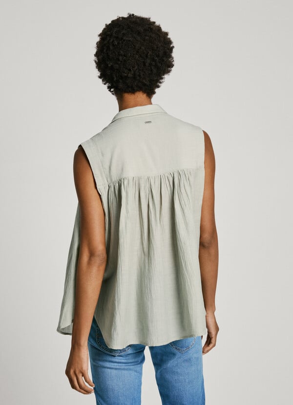Pepe Jeans blusa fluida sin mangas Rebajas