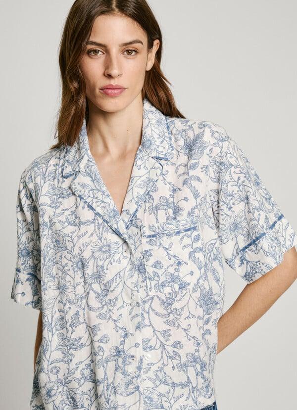 Pepe Jeans blusa manga corta estampado floral Venta caliente