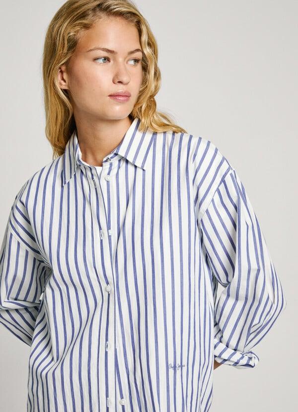 Pepe Jeans camisa popelín rayas fit loose Rebajas de fábrica