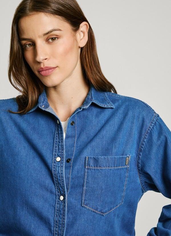 Pepe Jeans camisa denim fit boyfriend Descuento