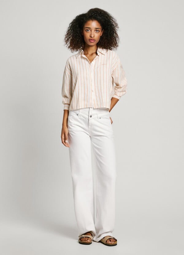 Pepe Jeans camisa de rayas fit cropped Tienda