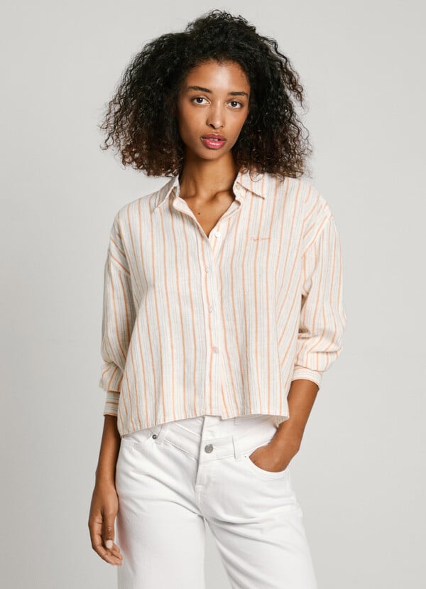 Pepe Jeans camisa de rayas fit cropped Tienda