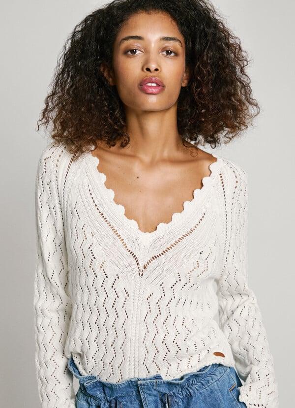 Pepe Jeans jersey calado cuello pico ÚLTIMAS EDICIONES
