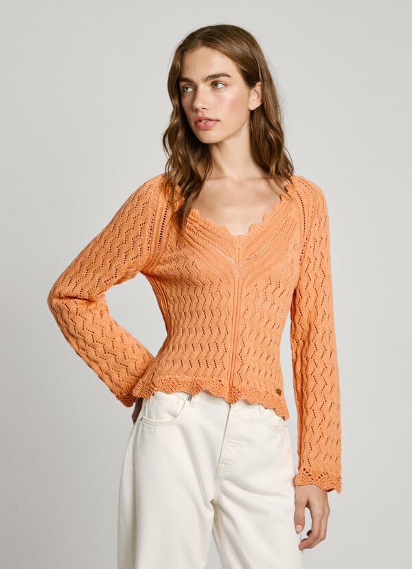 Pepe Jeans jersey calado cuello pico Promoción trimestral