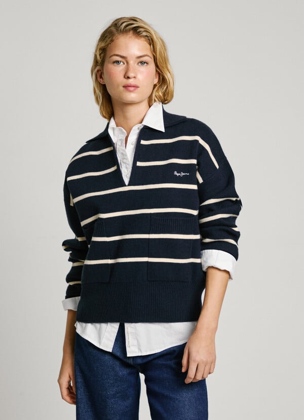 Pepe Jeans jersey de punto cuello polo Solo queda un día