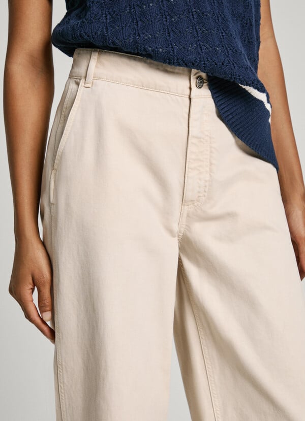Pepe Jeans pantalón ancho teñido en prenda Liquidación