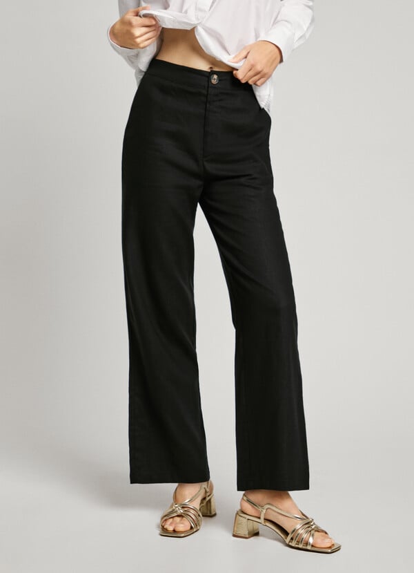 Pepe Jeans pantalón recto de pinzas En oferta