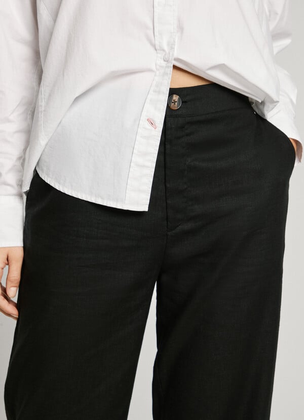 Pepe Jeans pantalón recto de pinzas En oferta