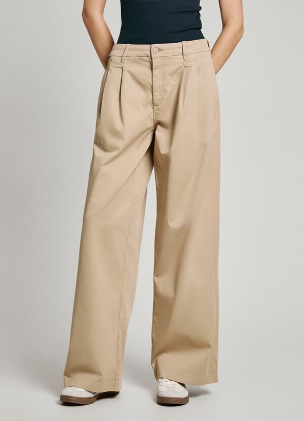 Pepe Jeans pantalón chino pierna ancha Ofertas de temporada
