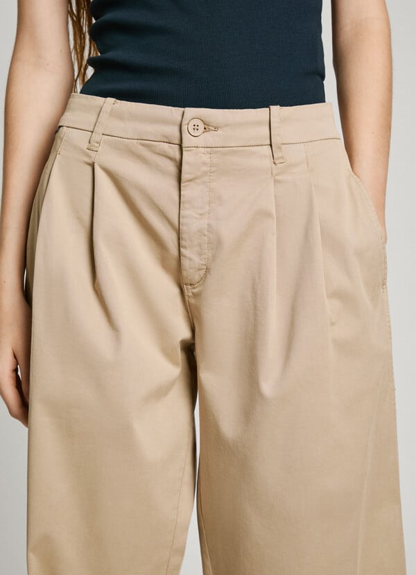 Pepe Jeans pantalón chino pierna ancha Ofertas de temporada