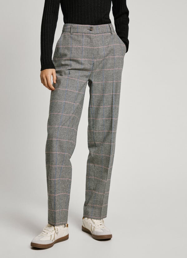 Pepe Jeans pantalón recto pata de gallo Outlet