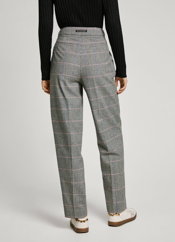 Pepe Jeans pantalón recto pata de gallo Outlet