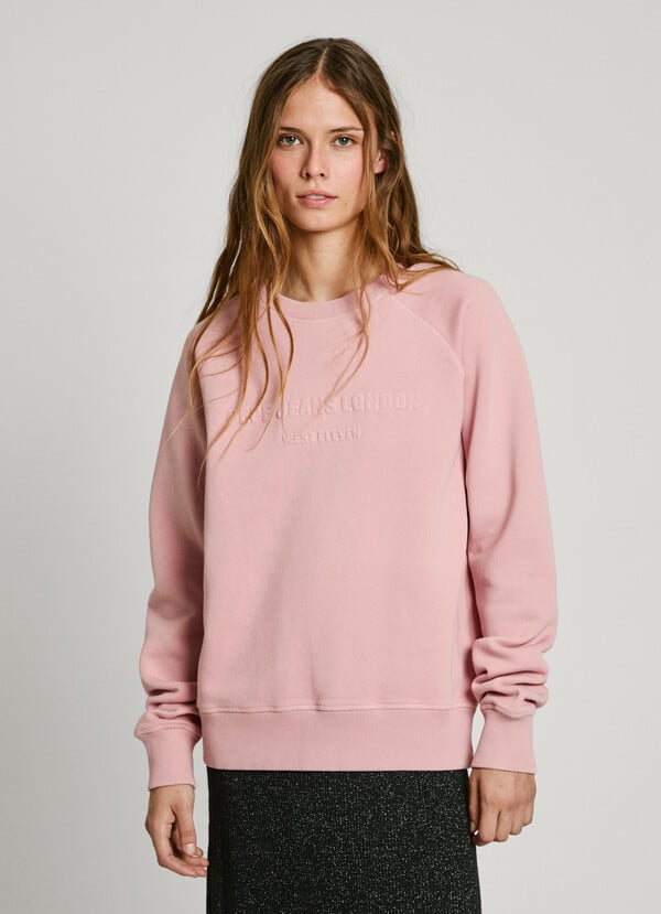 Pepe Jeans sudadera cuello redondo con logo Rebajas de fábrica