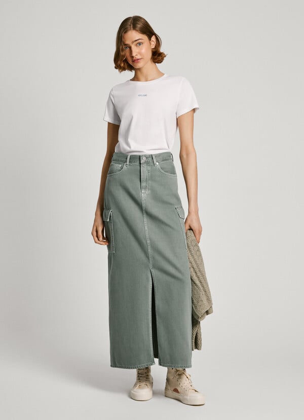 Pepe Jeans falda larga denim fit regular