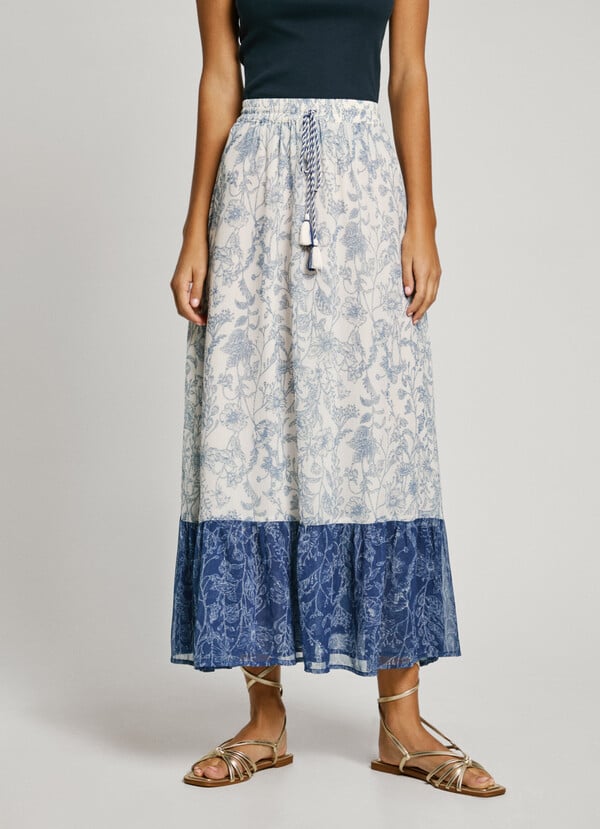 Pepe Jeans falda midi detalles bordados Ventas relámpago