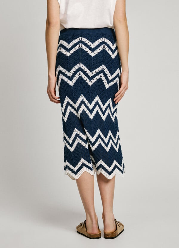 Pepe Jeans falda midi estampado zigzag Tienda