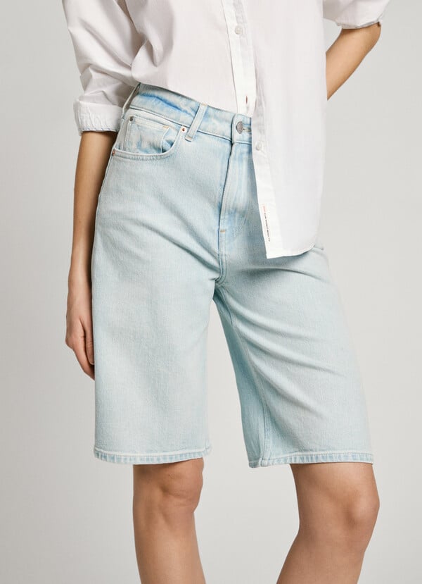 Pepe Jeans bermuda denim fit wide Mejor oferta