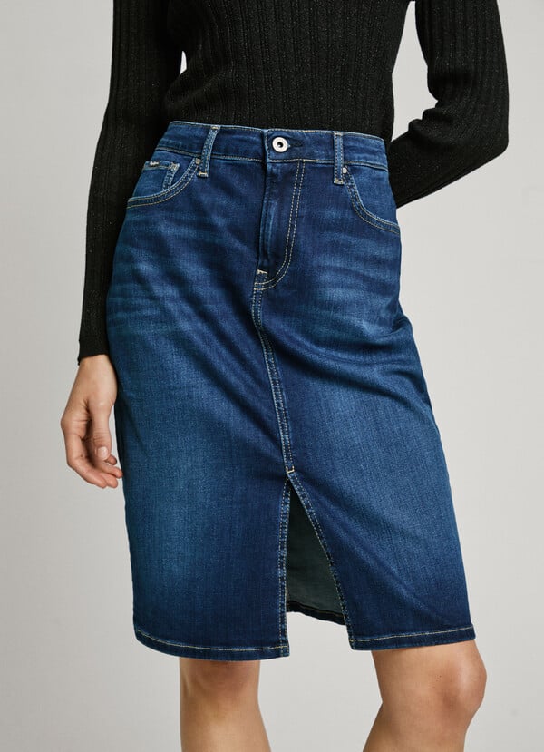 Pepe Jeans falda midi denim Rebajas online