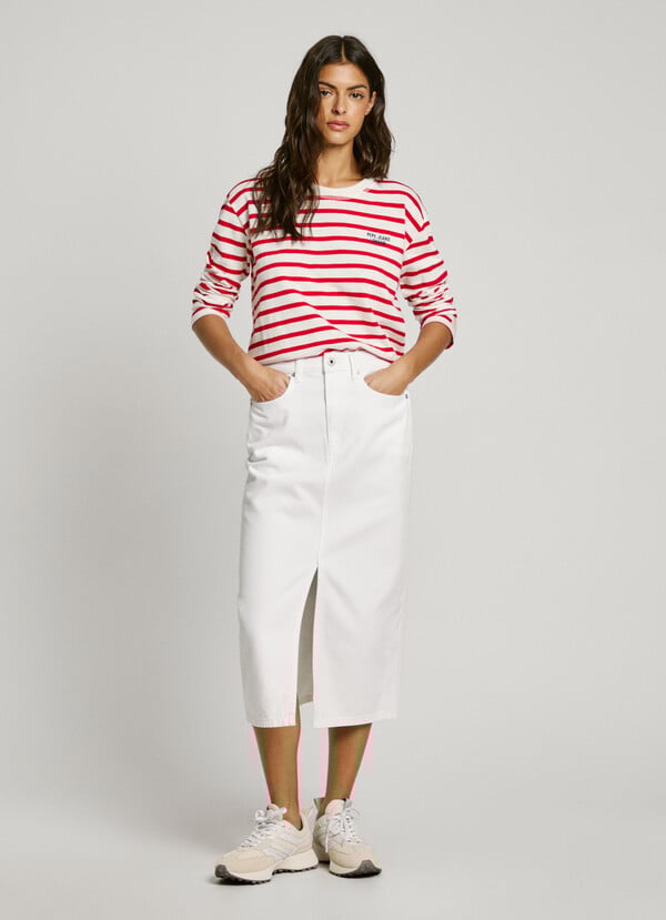 Pepe Jeans falda midi denim fit slim Rebajas top