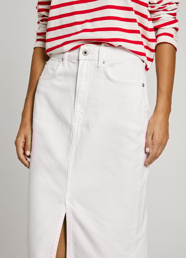 Pepe Jeans falda midi denim fit slim Rebajas top