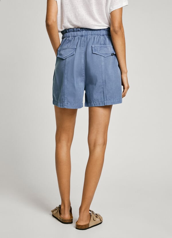Pepe Jeans bermuda paper bag de sarga Envío gratis