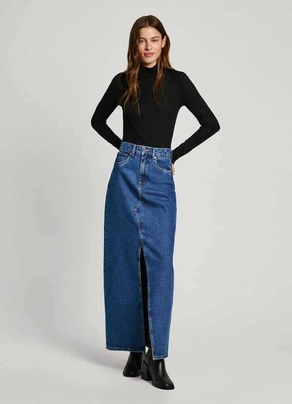 Pepe Jeans falda larga denim fit regular