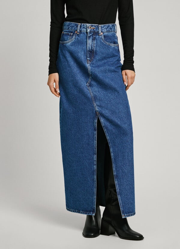 Pepe Jeans falda larga denim fit regular Promoción trimestral