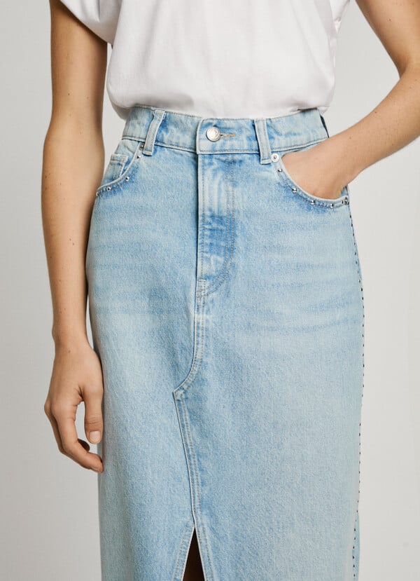 Pepe Jeans falda larga denim fit regular Solo queda un día