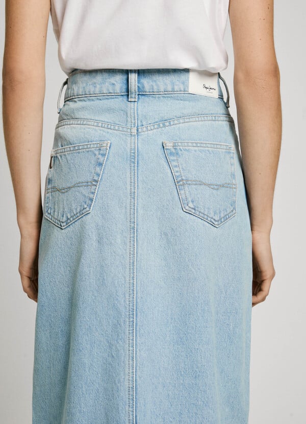 Pepe Jeans falda larga denim fit regular Solo queda un día