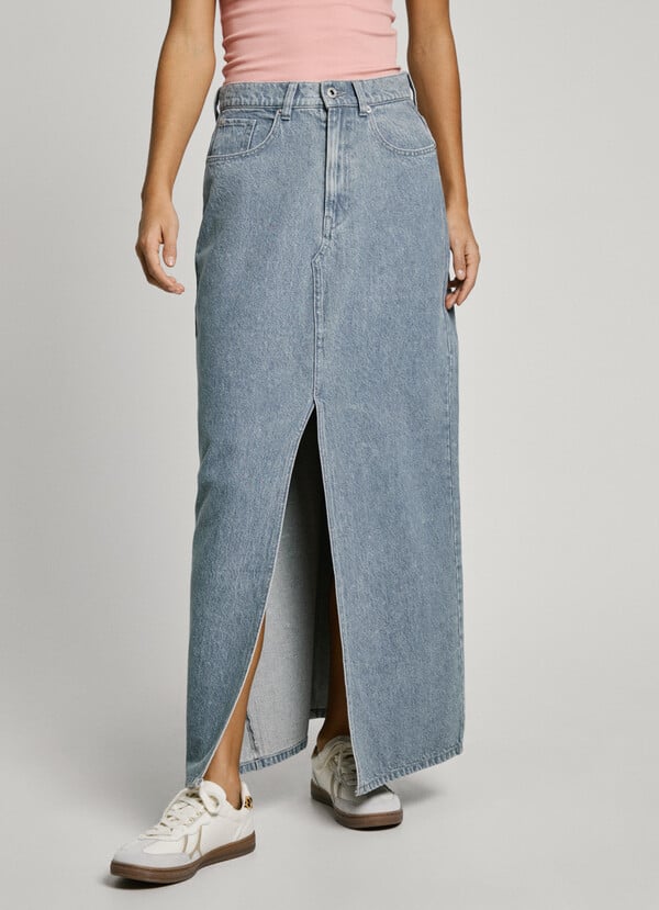 Pepe Jeans falda larga denim fit regular Tienda de fábrica