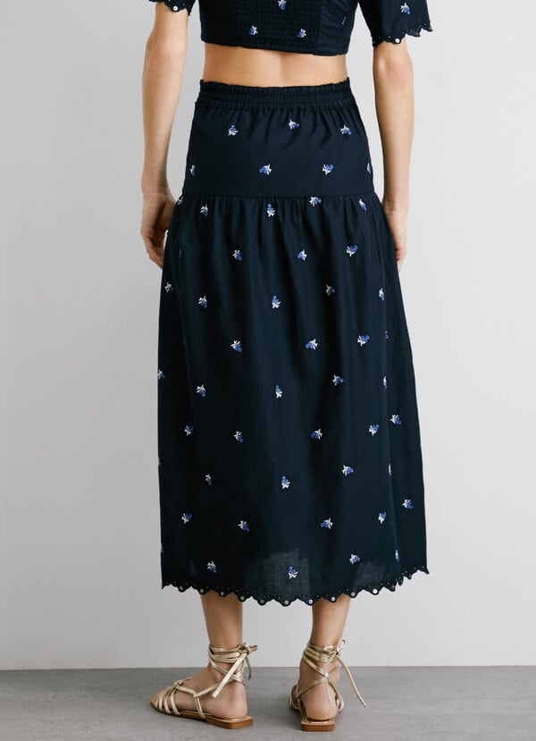 Pepe Jeans falda midi popelín Limitado a 3 días