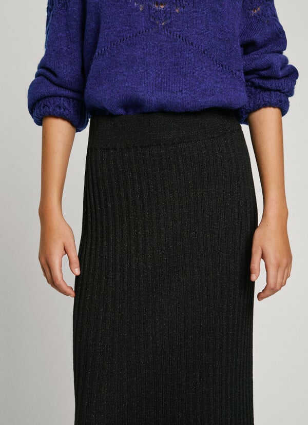 Pepe Jeans falda midi rayas canalé Ahorra y exporta