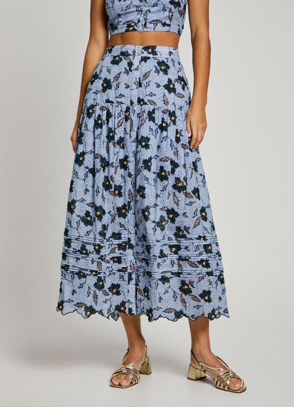 Pepe Jeans falda midi estampado floral Grandes ahorros