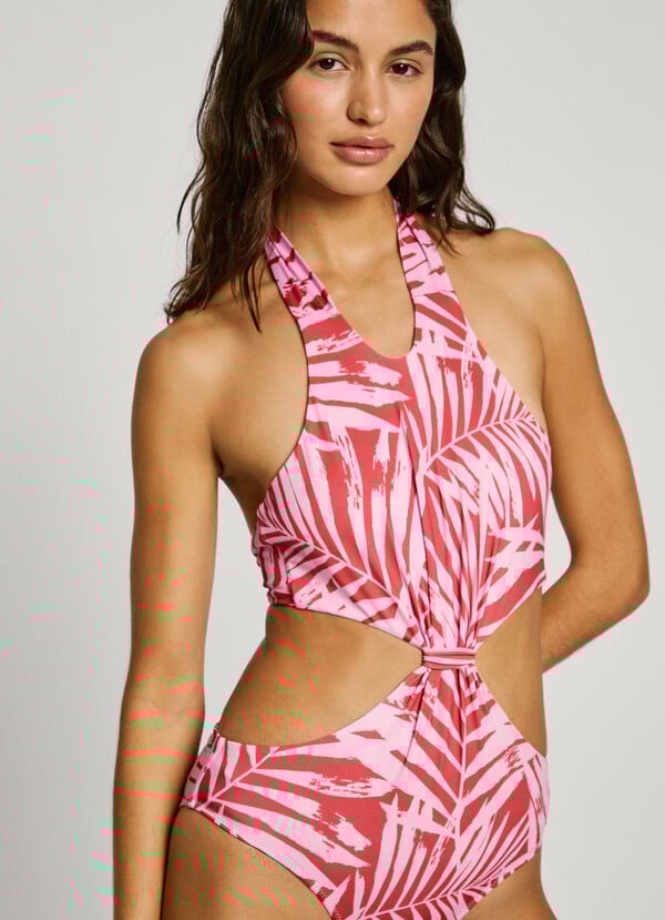 Pepe Jeans bañador cut out palmeras Outlet