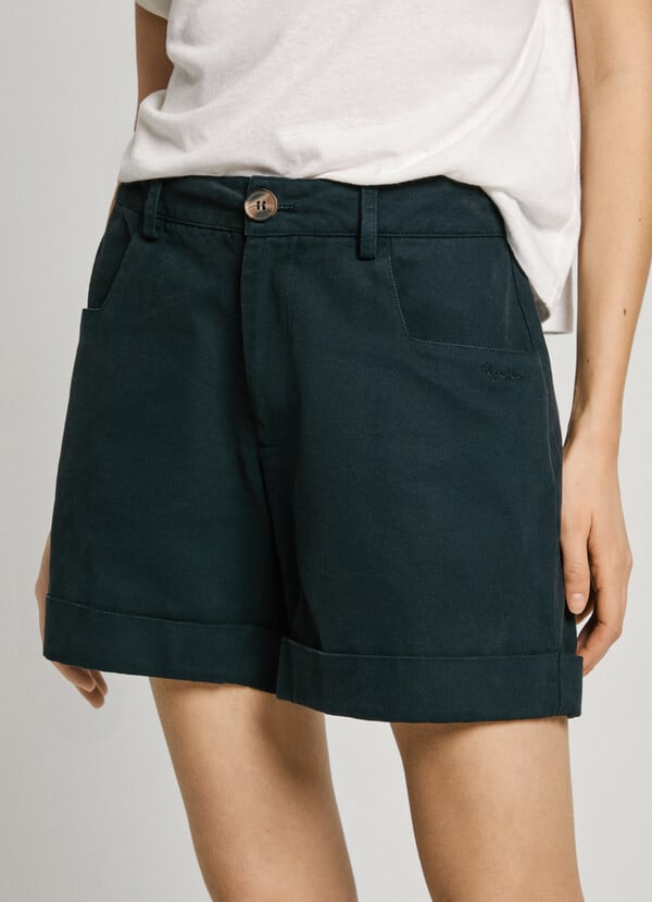 Pepe Jeans shorts lona teñido en prenda Tienda