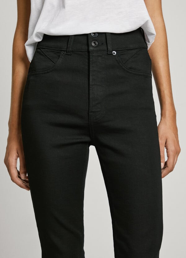 Pepe Jeans jeans fit super skinny y tiro alto En oferta